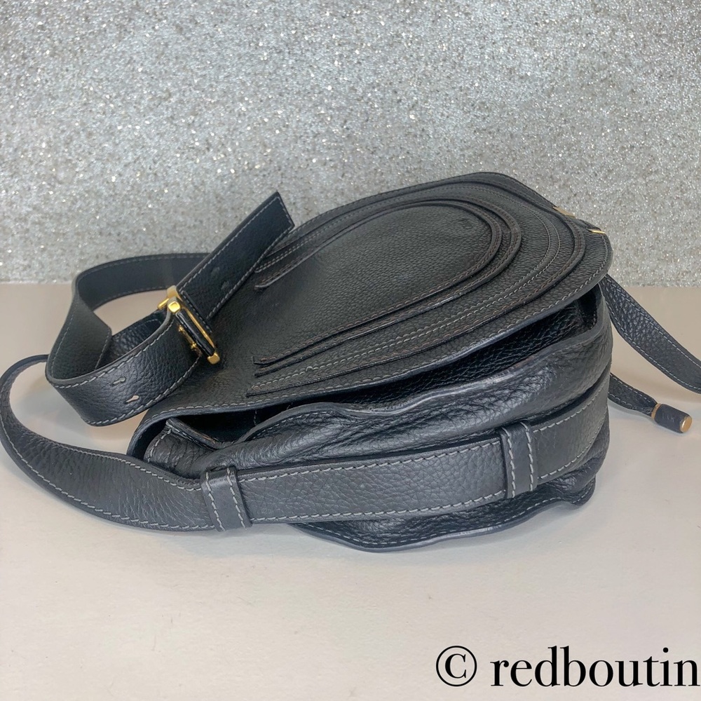 Traded chloe Marcie Medium black Leather Crossbody - Picture 6 of 8